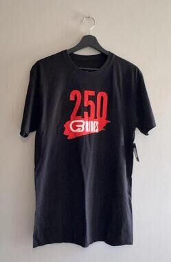 CycleBar Shirt Unisex Medium Black 250 Rides Milestone Tee Graphic NWT $24